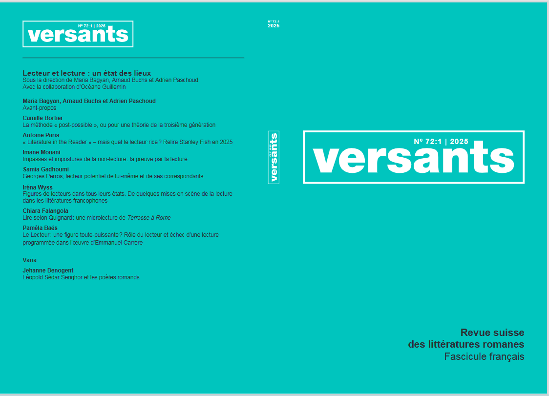 Versants, vol. 72-1 (2025 : 