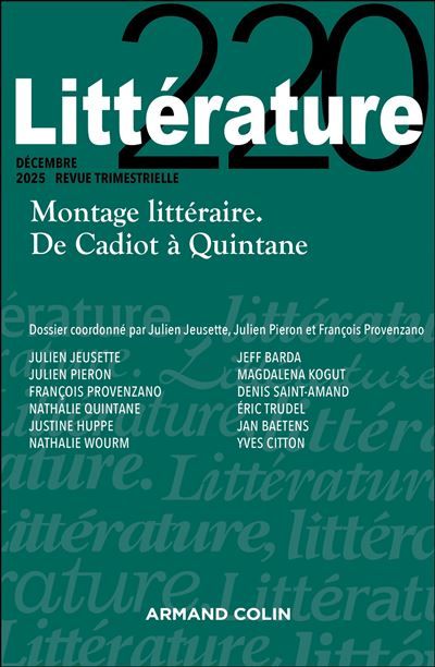 Littérature, n° 220, 4/2025 : 
