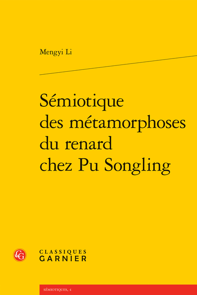 Mengyi Li, Sémiotique des métamorphoses du renard chez Pu Songling.
