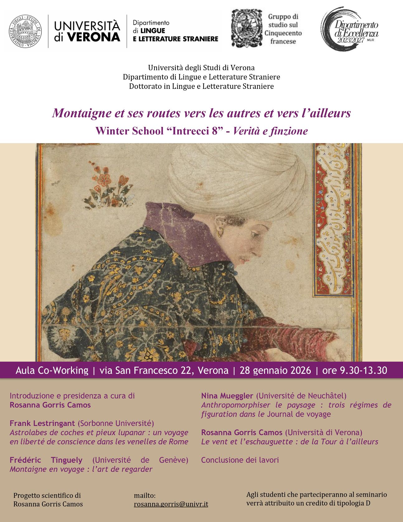 Montaigne et ses routes vers les autres et vers l’ailleurs. Winter School 