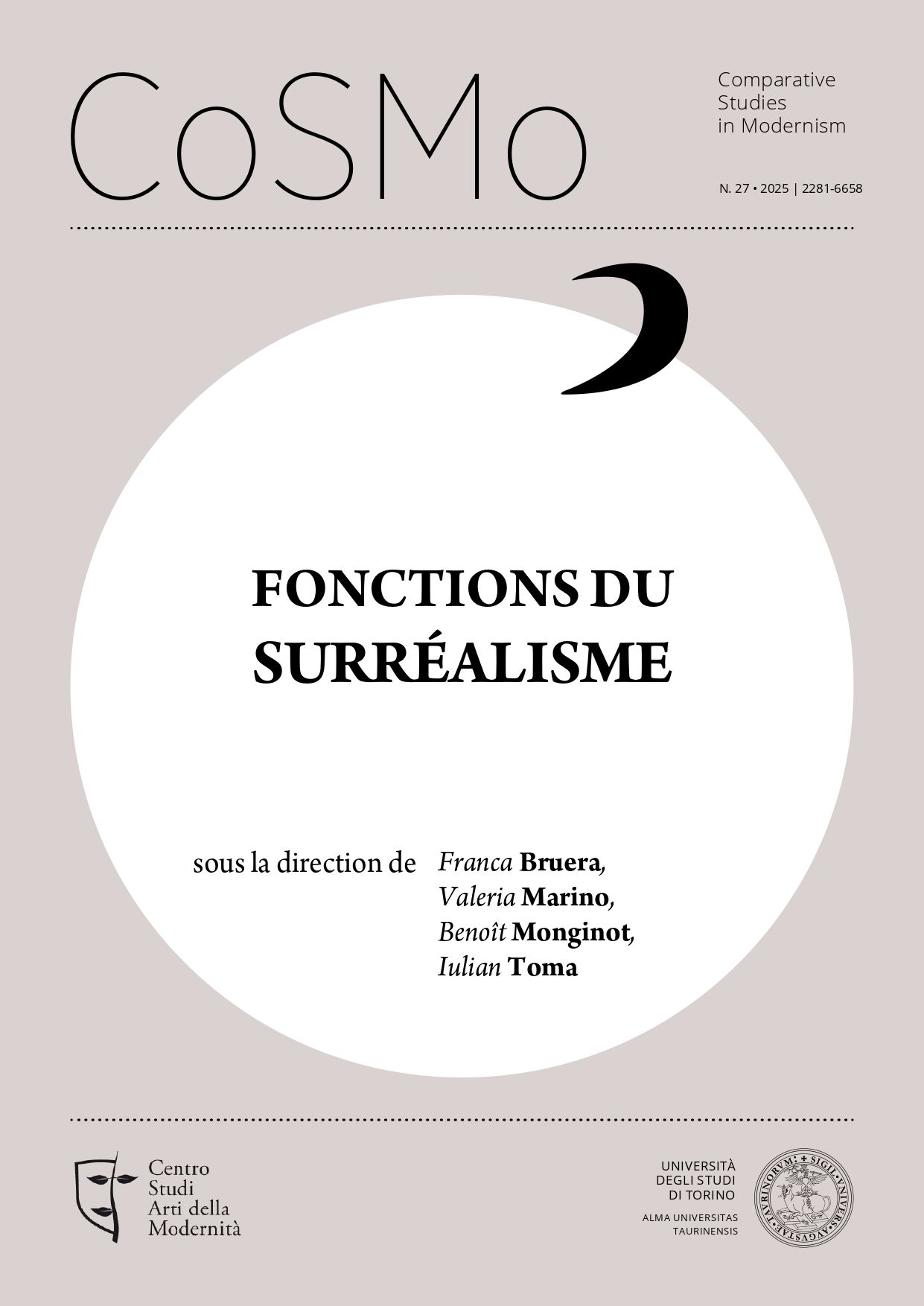 CoSMo. Comparative Studies in Modernism, n° 27 : 