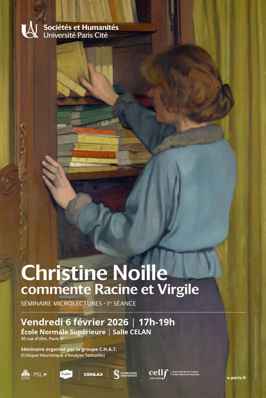 Séance n° 1 du séminaire Microlectures : Christine Noille commente Racine et Virgile (ENS Ulm & en ligne)