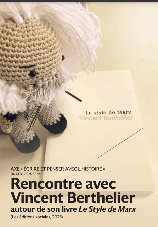 Le style de Marx. Rencontre avec Vincent Berthelier (Univ. Paris Cité)