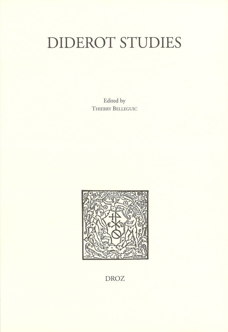 Diderot Studies 2027 : Diderot et l’histoire. Écriture et formes du temps entre philosophie, sciences et politique / Diderot and History. Writing and Forms of Time between Philosophy, Science, and Politics