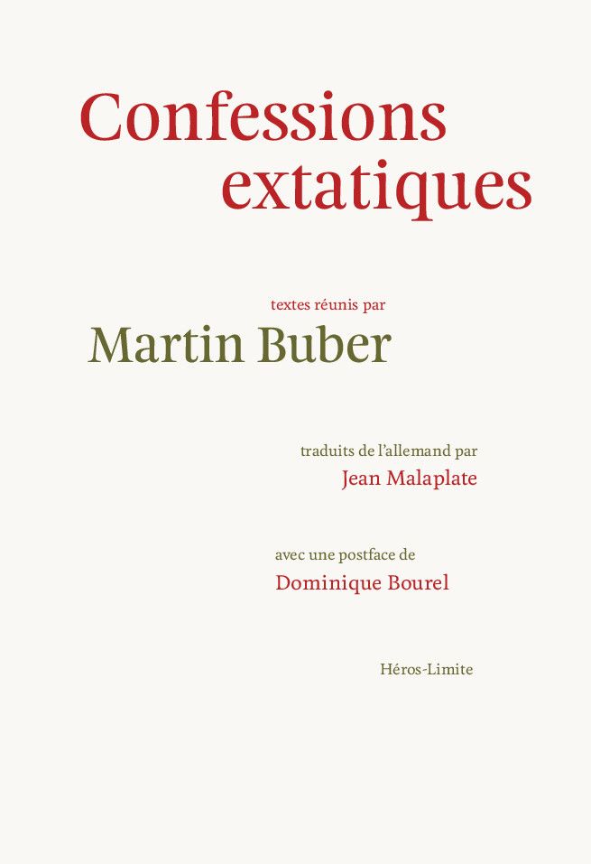 Martin Buber, Confessions extatiques (1909)