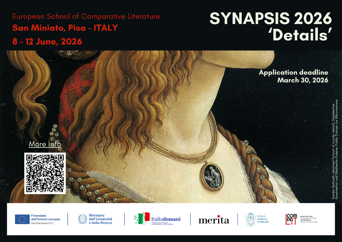 Call for Applications - SYNAPSIS 2026 – DETAILS, the European School of Comparative Literature (San Miniato)