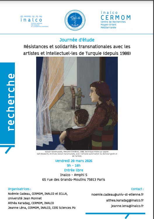 Résistances et solidarités transnationales avec les artistes et intellectuel·les de Turquie depuis 1980 (Inalco, Paris)