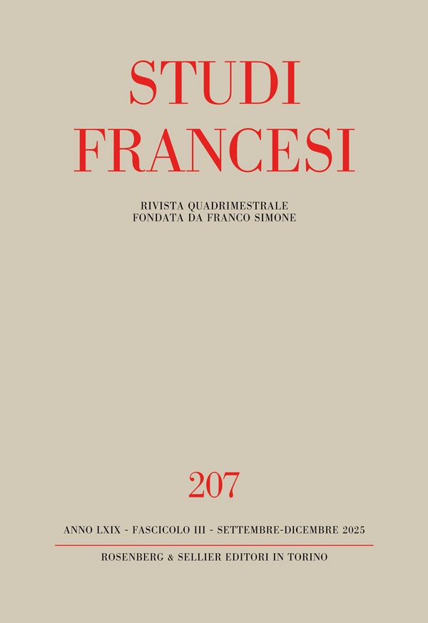 Studi francesi, n° 207