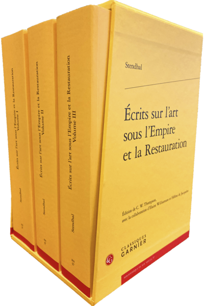 Henri Beyle, dit Stendhal, Écrits sur l’art sous l’Empire et la Restauration