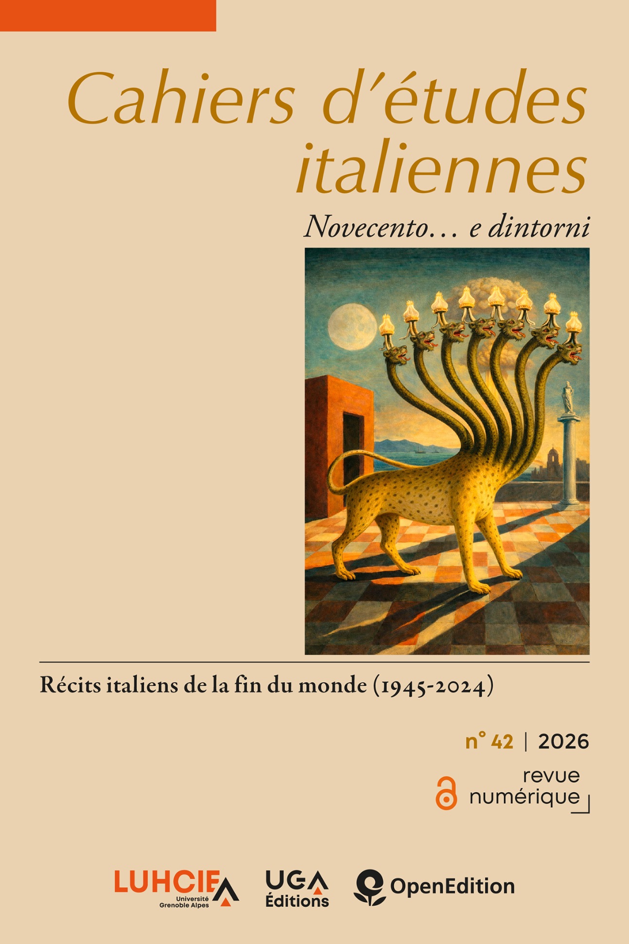 Cahiers d'études italiennes, n° 42 / 2026 : “Récits italiens de la fin du monde : 1945-2024”