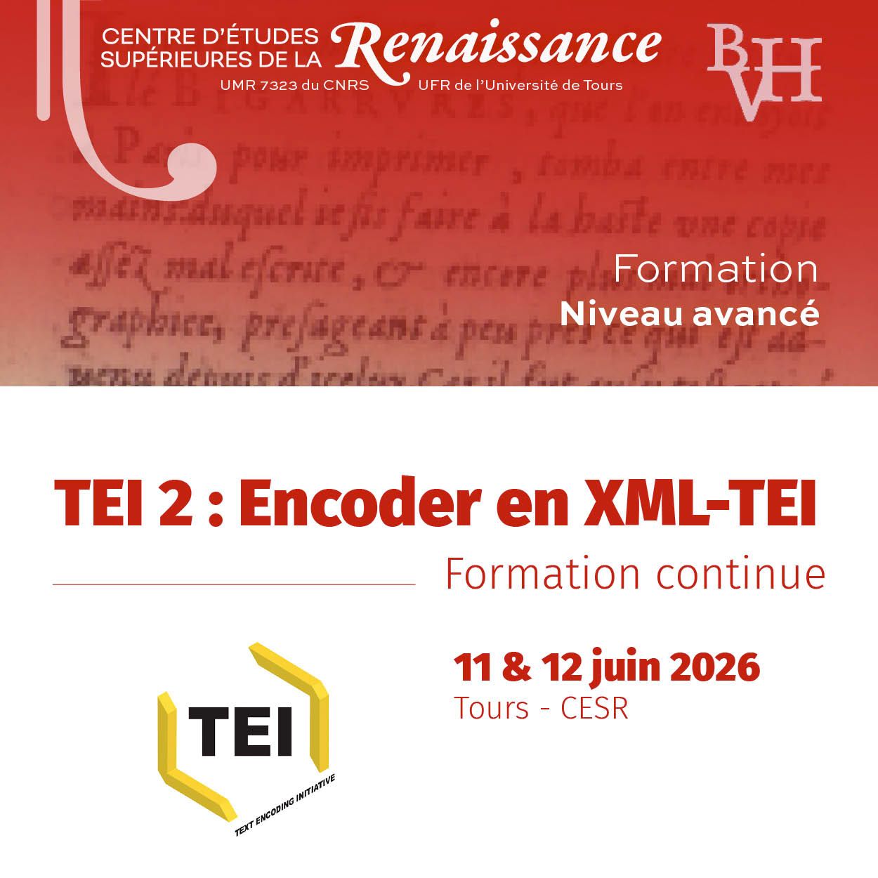 TEI 2 : Encoder en XML-TEI, formation niveau avancé