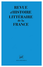 Revue d'Histoire Littéraire de la France, vol. 98
