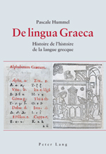 De lingua Graeca Histoire de l’histoire de la langue grecque