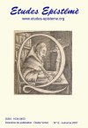 Etudes Epistémè, n°12, 2007