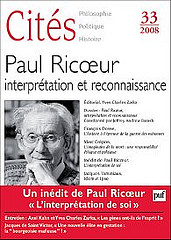 Cités n°33, 2008 : Paul Ricoeur : interprétation et reconnaissance