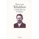 A. TCHEKHOV, Tout ce que Tchekhov a voulu dire sur le théâtre