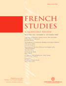 <em> French Studies</em>, oct. 2008, Vol. 62, n°4 (online)