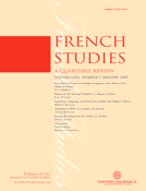 French Studies, jan. 2009, vol. 63, n°1