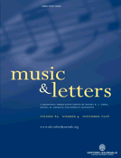 Music & Letters, volume 89 n° 4 (nov. 2008)