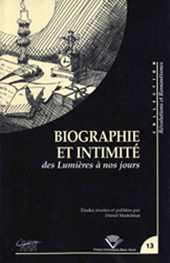 D.Madelénat (dir.), Biographie et intimité