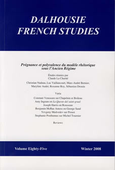 Dalhousie French Studies n°85 : Prégnance et polyvalence du modèle rhétorique sous l'Ancien Régime