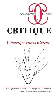 Critique n° 745-746 : L'Europe romantique