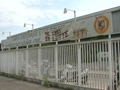 Université Aix Marseille III : diplômes bloqués (Vidéos mediterranee.france3.fr 05/06/09)