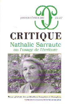 Nathalie Sarraute ou l'usage de l'écriture (Critique, janvier 2002)