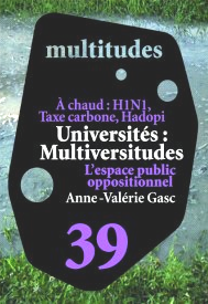 Multitudes 39, hiver 2009