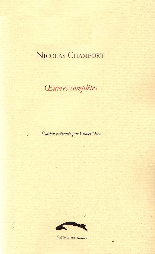 N. Chamfort, Oeuvres complètes