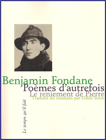 B. Fondane, Poèmes d'autrefois. Le Reniement de pierre.