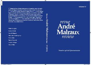 Revue André Malraux Review, n°37 : Numéro spécial Quarantenaire