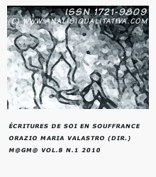 M@gm@, vol. 8 n. 1 (2010): Écritures de soi en souffrance