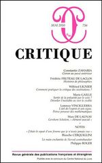 Critique n° 756