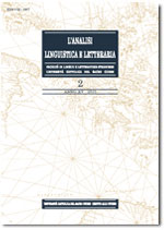 Analisi Linguistica e Letteraria, 2, 2007