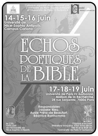 Echos poétiques de la Bible (Paris)