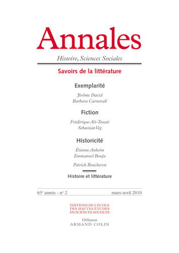 Annales. Histoire, Sciences sociales (2010/2) : 