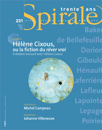 Revue Spirale n° 231. Numéro Hélène Cixous