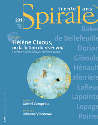 Revue Spirale n° 231. Numéro Hélène Cixous