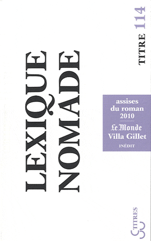 Lexique nomade. Assises du roman 2010