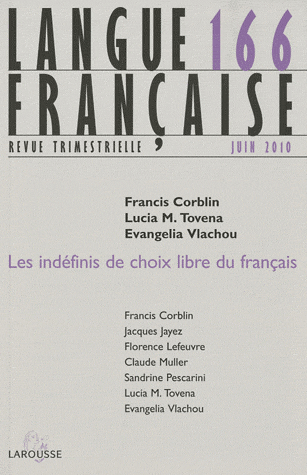 Langue française n°166 : 