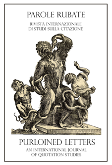 Parole rubate - Purloined Letters, an International Journal of Quotation Studies, n. 1, 2010