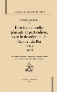 Buffon, Oeuvres complètes, vol. V. Histoire naturelle, générale et particulière, avec la description du Cabinet du Roi
