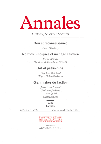 Annales. Histoire, Sciences sociales, n°6-2010