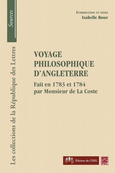 Monsieur de La Coste, Voyage philosophique d'Angleterre