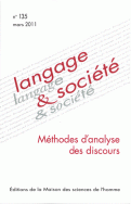 Langage et société n° 135 mars 2011