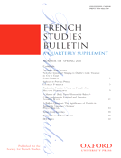 French Studies Bulletin n°118 (spring 2011)