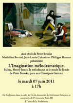 Présentation de L'imagination mélodramatique en présence de Peter Brooks