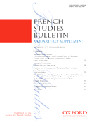 French Studies Bulletin n°119, summer 2011