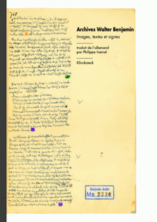 Archives Walter Benjamin. Images, textes et signes